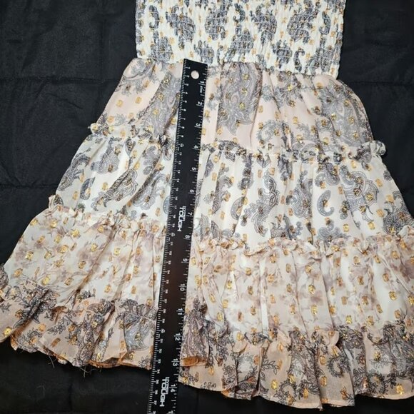 Rare Editions Girls Paisley Tiered Dress Size 5 - Picture 3 of 7